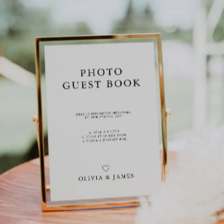 Invitation Mariage Photo Guestbook Signer Modèle,