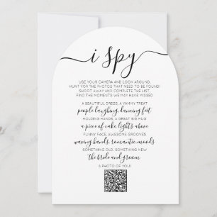 Invitation Mariage Photo Hunt Jeu I Spy Jeu QR Code Card