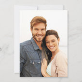 Invitation Mariage photo initiale monogramme classique (Dos)