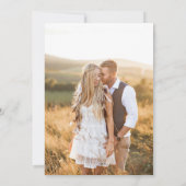 Invitation Mariage photo Jaune Floral Couple (Dos)