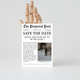 Invitation Mariage photo journal chic unique enregistrer la d