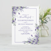 Invitation Mariage photo Lavender Eucalyptus (Debout devant)