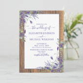 Invitation Mariage photo Lavender Eucalyptus (Debout devant)