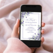 Invitation Mariage photo Lavender Eucalyptus