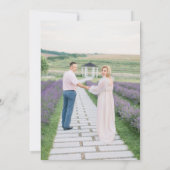 Invitation Mariage photo Lavender Floral Couple (Dos)