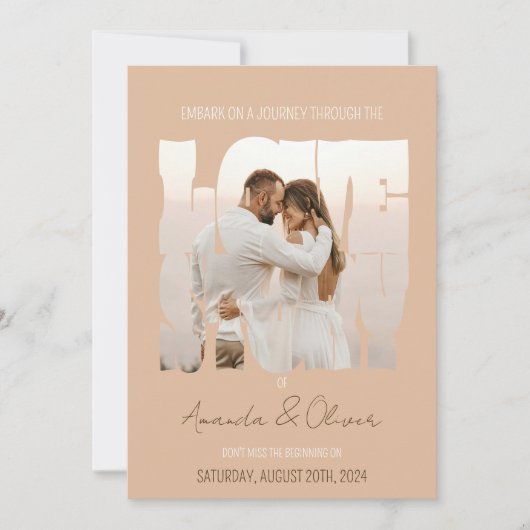 Invitation Mariage photo Letting Love Story (Devant)