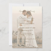 Invitation Mariage photo Letting Love Story (Dos)