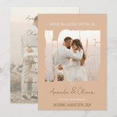 Invitation Mariage photo Letting Love Story (Devant / Derrière)