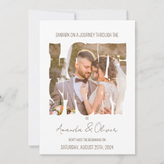 Invitation Mariage photo Letting Love Story
