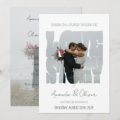 Invitation Mariage photo Letting Love Story (Devant / Derrière)