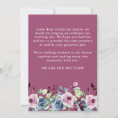 Invitation Mariage Photo Love and Thanks Card Marine Blue Win (Dos)