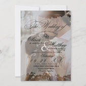 Invitation Mariage photo manuscrit romantique (Devant)