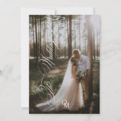 Invitation Mariage photo manuscrit romantique (Dos)