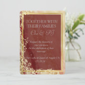 Invitation Mariage photo marbre classique (Debout devant)