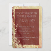 Invitation Mariage photo marbre classique (Devant)