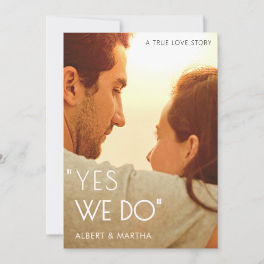 Invitation Mariage photo mariage moderne (Devant)