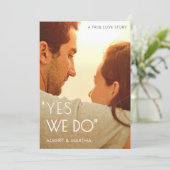 Invitation Mariage photo mariage moderne (Debout devant)