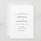 Invitation Mariage photo mariage moderne (Dos)