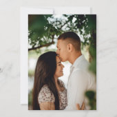 Invitation Mariage photo Marine Blue White Floral Arch (Dos)