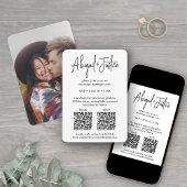 Invitation Mariage photo mini-script tout-en-un Petite QR
