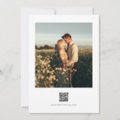 Invitation Mariage photo minimal Carré moderne WILLOW (Dos)