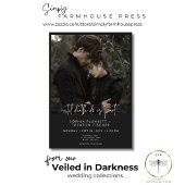 Invitation Mariage photo minimal de la moisissure foncée