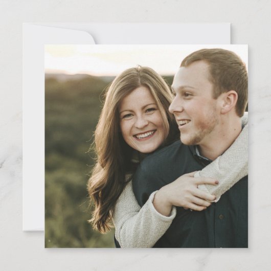 Invitation Mariage photo minimal Plum Gold Script (Dos)