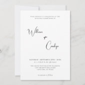 Invitation Mariage photo minimal simple et élégant (Dos)