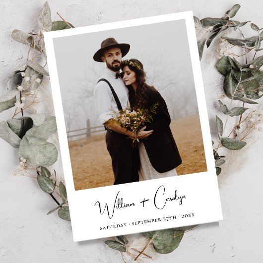 Invitation Mariage photo minimal simple et élégant