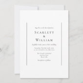 Invitation Mariage photo minimal traditionnel simple (Devant)
