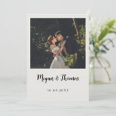 Invitation Mariage photo minimaliste (Debout devant)