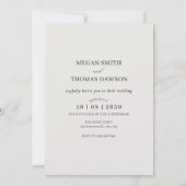 Invitation Mariage photo minimaliste (Dos)