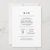 Invitation Mariage photo minimaliste (Devant)