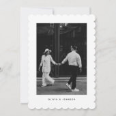 Invitation Mariage photo minimaliste (Dos)