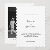 Invitation Mariage photo minimaliste (Devant / Derrière)