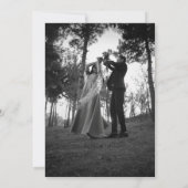 Invitation Mariage photo minimaliste Beige (Dos)