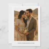 Invitation Mariage photo minimaliste Boho (Dos)