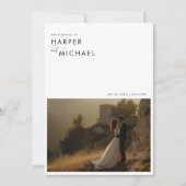 Invitation Mariage photo minimaliste Boho (Devant)