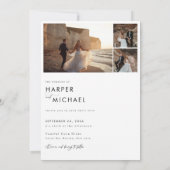 Invitation Mariage photo minimaliste Boho (Dos)