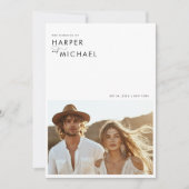 Invitation Mariage photo minimaliste Boho (Devant)