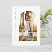Invitation Mariage photo minimaliste Boho Elegant (Debout devant)