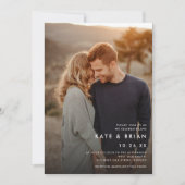 Invitation Mariage photo minimaliste chic (Devant)