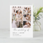 Invitation Mariage photo minimaliste cinq (Debout devant)