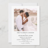 Invitation Mariage photo minimaliste cinq (Dos)