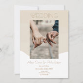 Invitation Mariage photo minimaliste de début (Devant)