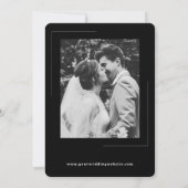 Invitation Mariage photo minimaliste de lignes géométriques n (Dos)