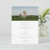 Invitation Mariage photo minimaliste élégant (Debout devant)