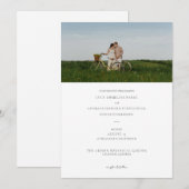 Invitation Mariage photo minimaliste élégant (Devant / Derrière)