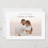 Invitation Mariage photo minimaliste élégant (Devant)