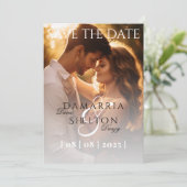 Invitation Mariage photo minimaliste élégant moderne (Debout devant)